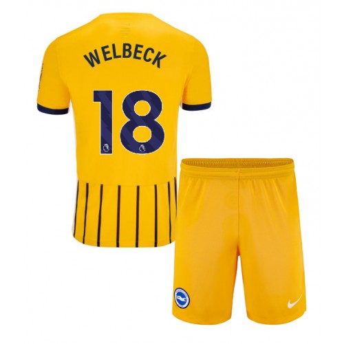 Fotballdrakt Barn Brighton Danny Welbeck #18 Bortedraktsett 2024-25 Kortermet (+ Korte bukser)